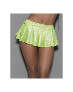 Black Light Dancewear Pleated Skirt Neon Lime O/S